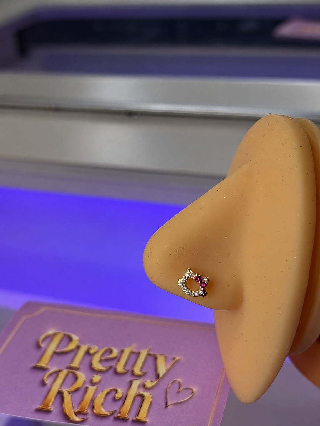 Pretty Kitty Bow Nose Ring
