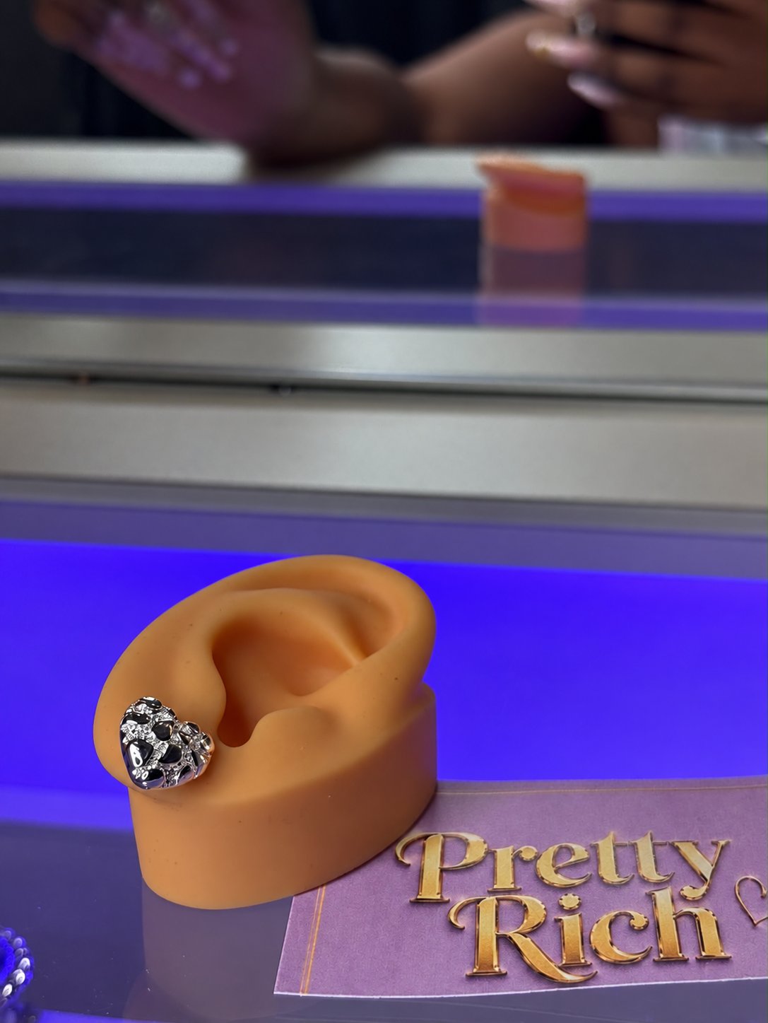 Silver Love Heart Studs