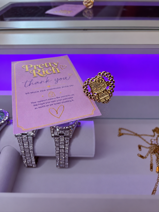 Kitty Heart Statement Ring