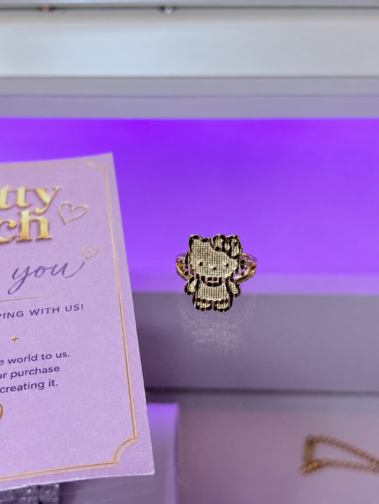 Full Body Kitty Statement Ring