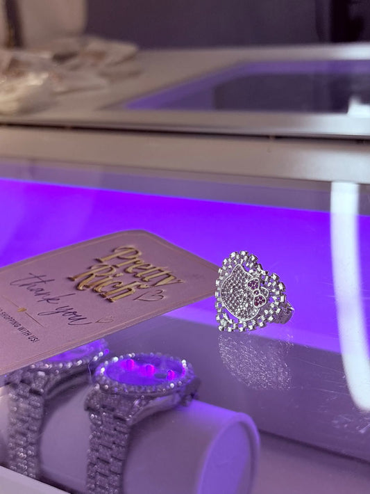 Sweetheart Kitty Sparkle Ring