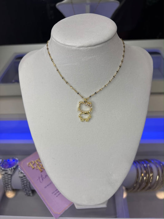 Pretty Kitty Outline Necklace