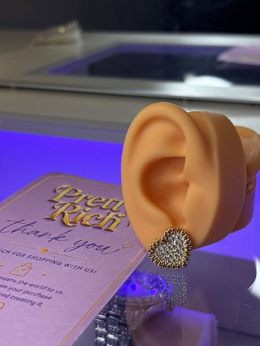 Heart Full of Diamonds Studs